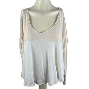 We the free Womens Long Sleeve Scoop Neck Cloud Nine Shirt Top Size XS